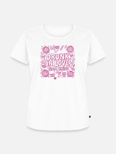 Drunk in Love - Team Bride - Frauen Premium Bio T-Shirt - Weiß
