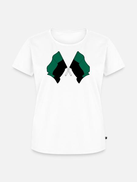 Texel Crossed Flags – Island Pride - Frauen Premium Bio T-Shirt - Weiß