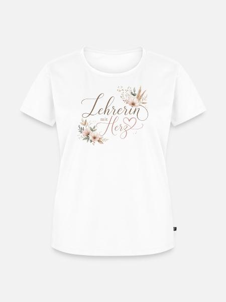 Lehrerin mit Herz! - Frauen Premium Bio T-Shirt - Weiß