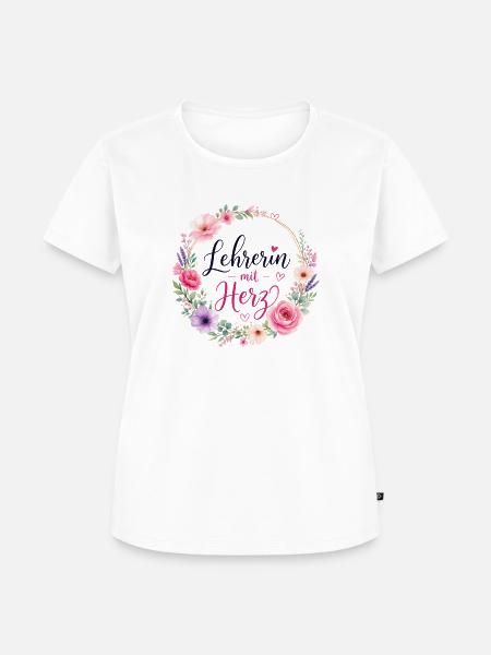 Lehrerin mit Herz! - Frauen Premium Bio T-Shirt - Weiß