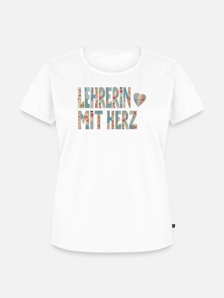 Lehrerin mit Herz! - Frauen Premium Bio T-Shirt - Weiß