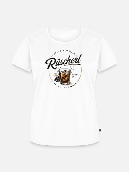 Rüscherl - Frauen Premium Bio T-Shirt - Weiß