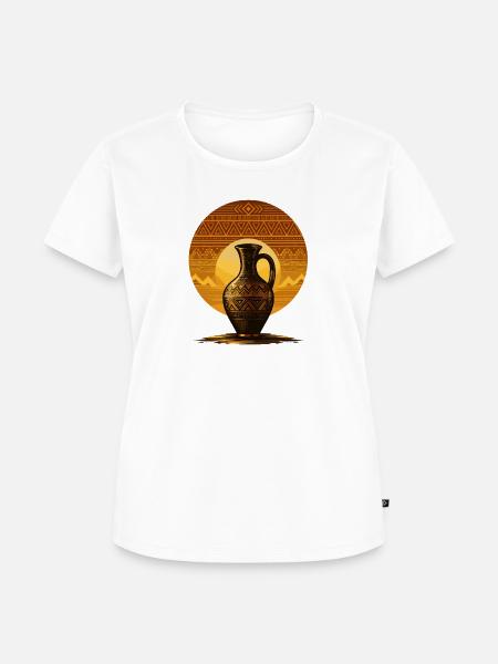 Tribal Vase Muster - Frauen Premium Bio T-Shirt - Weiß