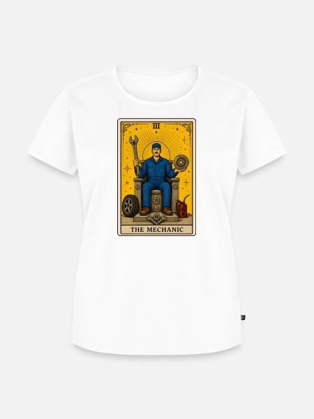 Mechaniker | Werkstatt Beruf Tarot - Frauen Premium Bio T-Shirt - Weiß