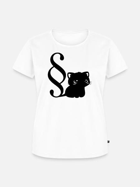 Katzen Gesetze Jura Studium - Frauen Premium Bio T-Shirt - Weiß
