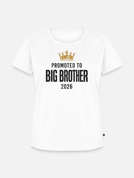 PROMOTED TO BIG BROTHER 2026 - Frauen Premium Bio T-Shirt - Weiß