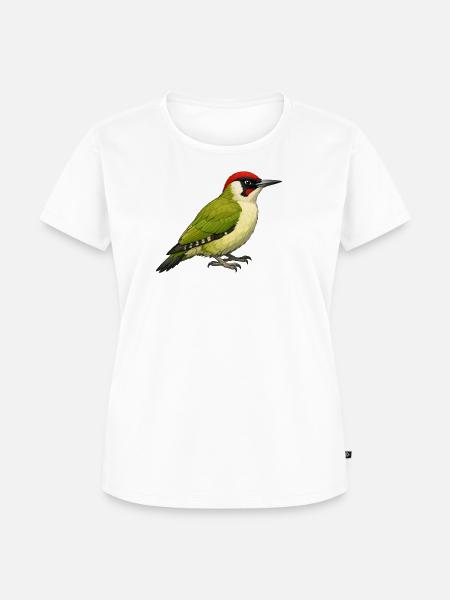 Grünspecht - Frauen Premium Bio T-Shirt - Weiß