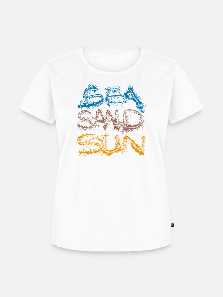 Sea Sand Sun - Frauen Premium Bio T-Shirt - Weiß