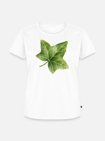 Efeublatt Aquarell Illustration - Frauen Premium Bio T-Shirt - Weiß