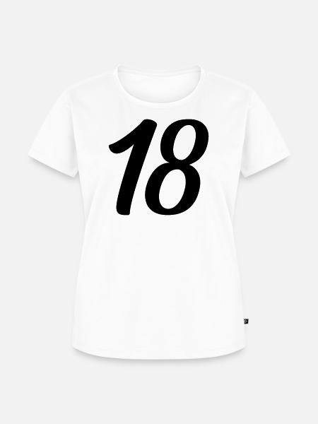 18 - Frauen Premium Bio T-Shirt - Weiß