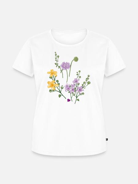Gartenblumen - Frauen Premium Bio T-Shirt - Weiß