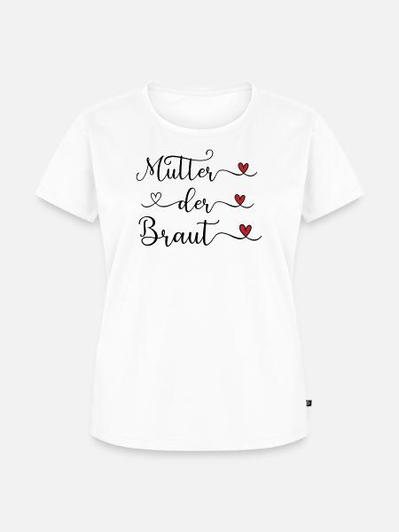 Mutter der Braut handgeschriebener Schriftzug mit  - Frauen Premium Bio T-Shirt - Weiß