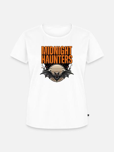 Halloween Bat – Midnight Haunters - Frauen Premium Bio T-Shirt - Weiß