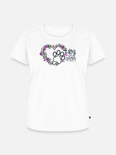 Blumenherz Hundemama - Frauen Premium Bio T-Shirt - Weiß