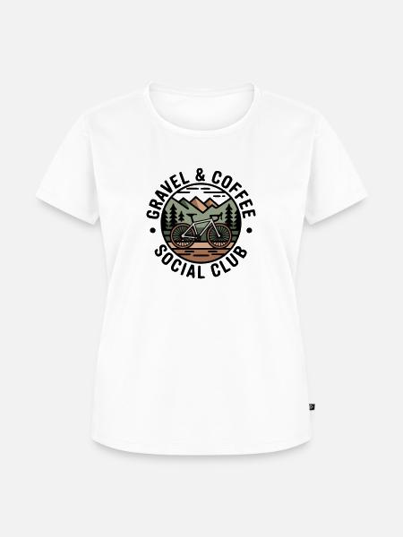 Gravel & Coffee Club - Frauen Premium Bio T-Shirt - Weiß