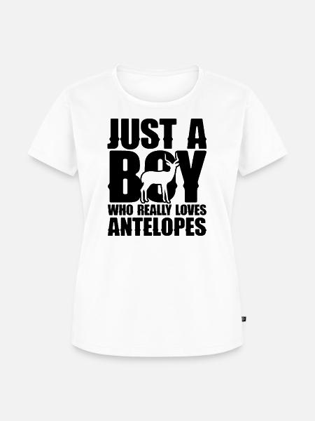 Antilope Silhouette Lustiger Spruch - Frauen Premium Bio T-Shirt - Weiß
