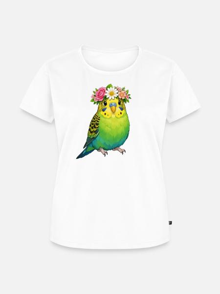 Wellensittich - Frauen Premium Bio T-Shirt - Weiß