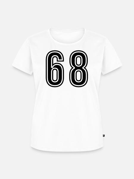 68 Zahl symbol - Frauen Premium Bio T-Shirt - Weiß