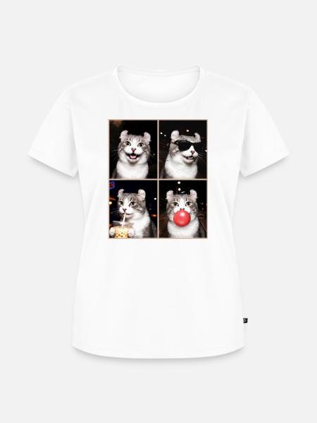 Katzen American Curl Katze - Frauen Premium Bio T-Shirt - Weiß