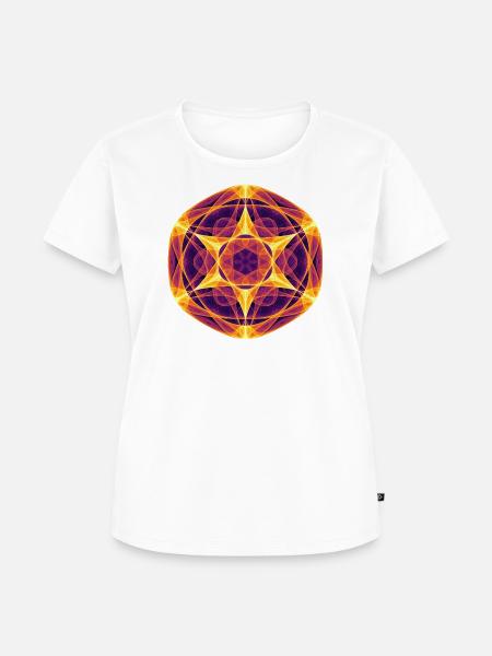 Solar Mandala - Frauen Premium Bio T-Shirt - Weiß