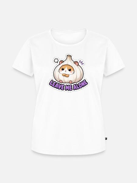 Lass mich in Ruhe süßes Knoblauch-Hamster-Meme - Frauen Premium Bio T-Shirt - Weiß