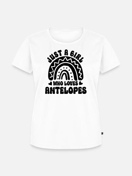 Antilope Retro Regenbogen - Frauen Premium Bio T-Shirt - Weiß