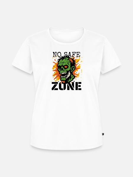 Zombie No Safe Zone - Frauen Premium Bio T-Shirt - Weiß