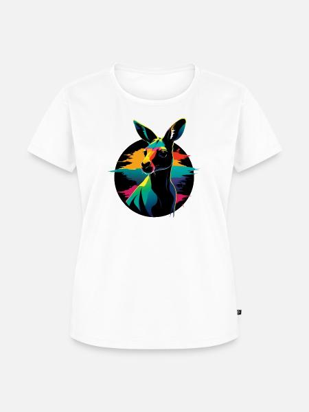 Känguru-Porträt - Frauen Premium Bio T-Shirt - Weiß