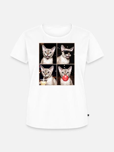 Katzen Devon Rex Katze - Frauen Premium Bio T-Shirt - Weiß