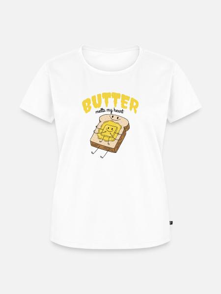 Toast & Butter - Frauen Premium Bio T-Shirt - Weiß