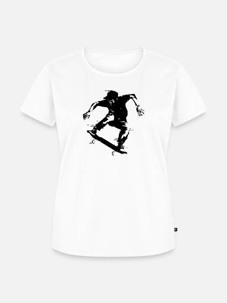 Skateboarder - Frauen Premium Bio T-Shirt - Weiß
