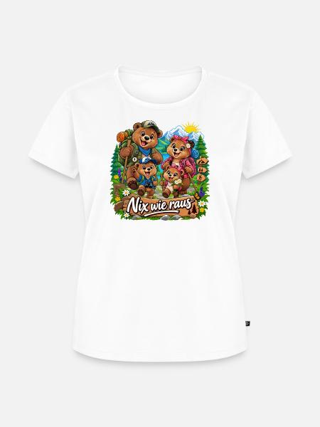 Bären auf Tour - Frauen Premium Bio T-Shirt - Weiß