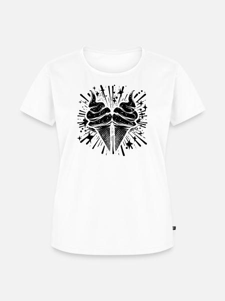 Eis Comic - Frauen Premium Bio T-Shirt - Weiß