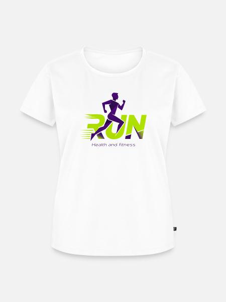 Neon Run – Gesundheit & Fitness - Frauen Premium Bio T-Shirt - Weiß