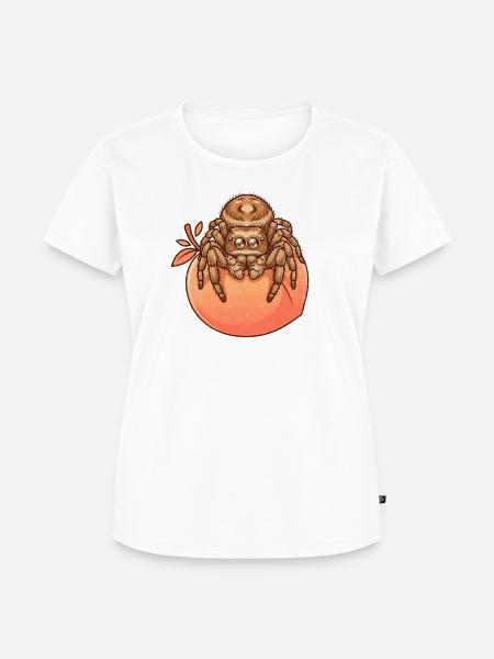 Pfirsich Springspinne Spinne - Frauen Premium Bio T-Shirt - Weiß