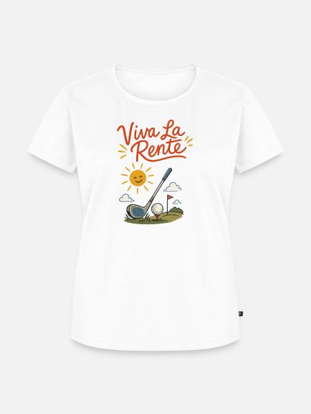 VIVA LA RENTE! Golf - Frauen Premium Bio T-Shirt - Weiß
