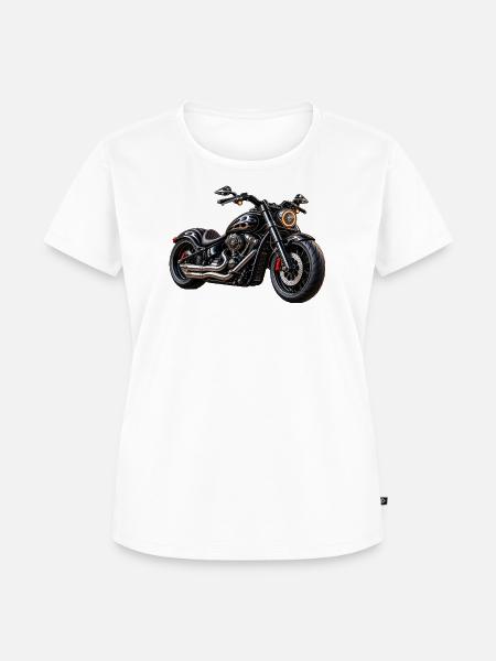 Schwarzer Custom Cruiser - Frauen Premium Bio T-Shirt - Weiß