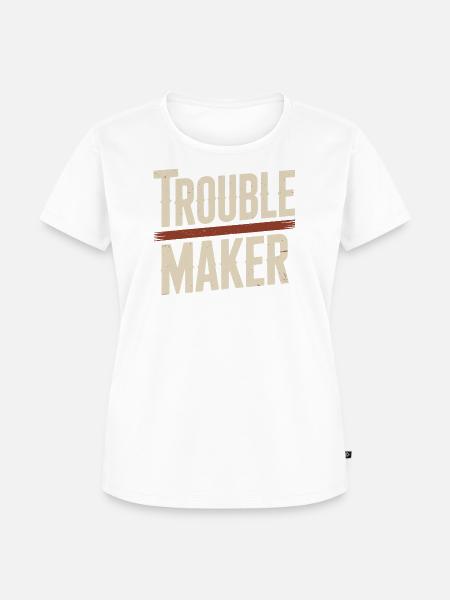 Troublemaker Frechdachs Rabauke Geschwister Kinder - Frauen Premium Bio T-Shirt - Weiß