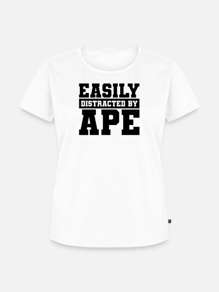 Affen Spruch Lustig - Frauen Premium Bio T-Shirt - Weiß