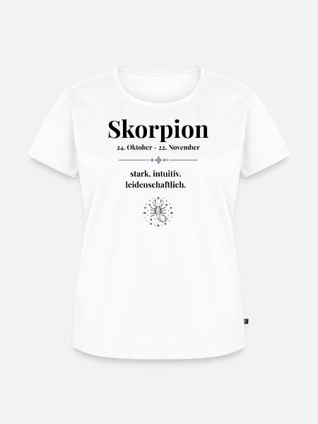 Sternzeichen Skorpion - Frauen Premium Bio T-Shirt - Weiß