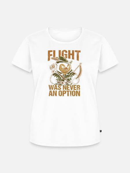 Flucht war nie eine Option - Frauen Premium Bio T-Shirt - Weiß