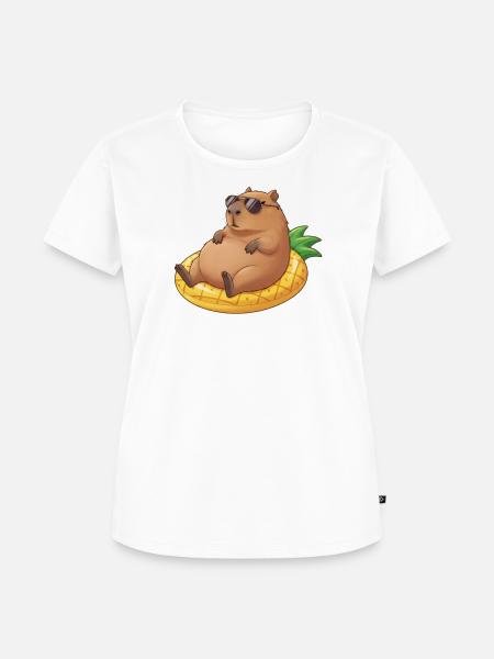 Capybara - Frauen Premium Bio T-Shirt - Weiß