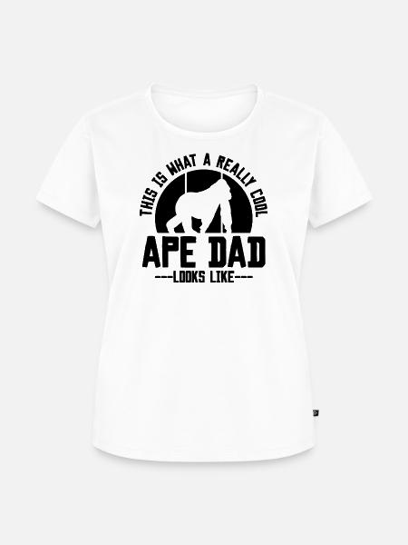Affe Papa Spruch - Frauen Premium Bio T-Shirt - Weiß