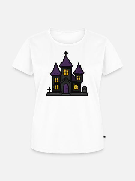 Purpurnacht-Spukhaus - Frauen Premium Bio T-Shirt - Weiß
