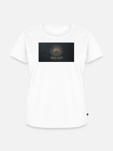 Viking Valor Danmark Emblem - Frauen Premium Bio T-Shirt - Weiß