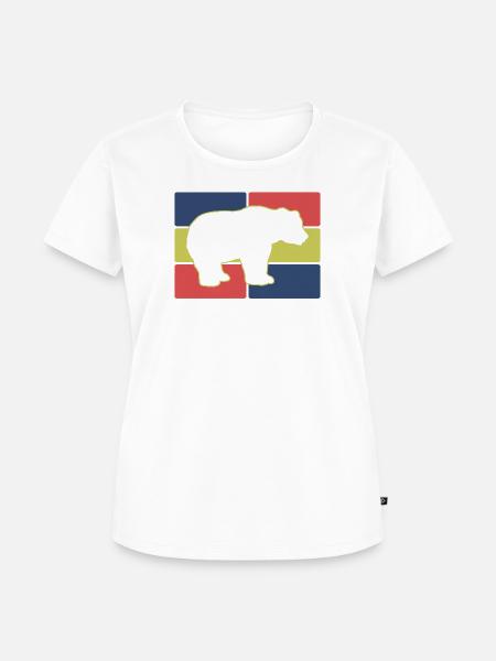 Bär Silhouette Geometrisch - Frauen Premium Bio T-Shirt - Weiß