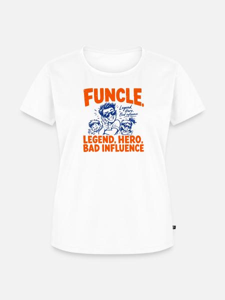 Funcle - Fun Uncle - Frauen Premium Bio T-Shirt - Weiß