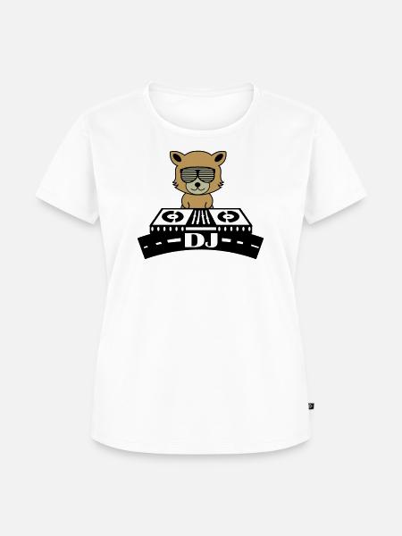 Fuchs DJ Comic - Frauen Premium Bio T-Shirt - Weiß