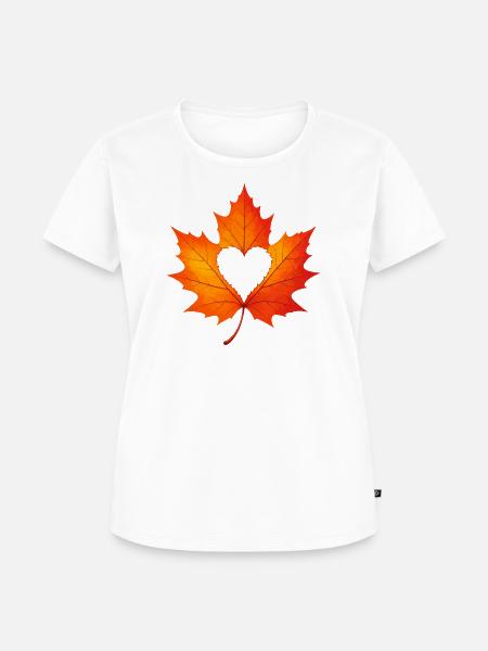 Herbstblatt Baum Wald - Frauen Premium Bio T-Shirt - Weiß