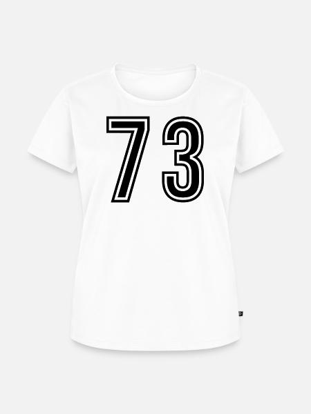 73 Zahl symbol - Frauen Premium Bio T-Shirt - Weiß